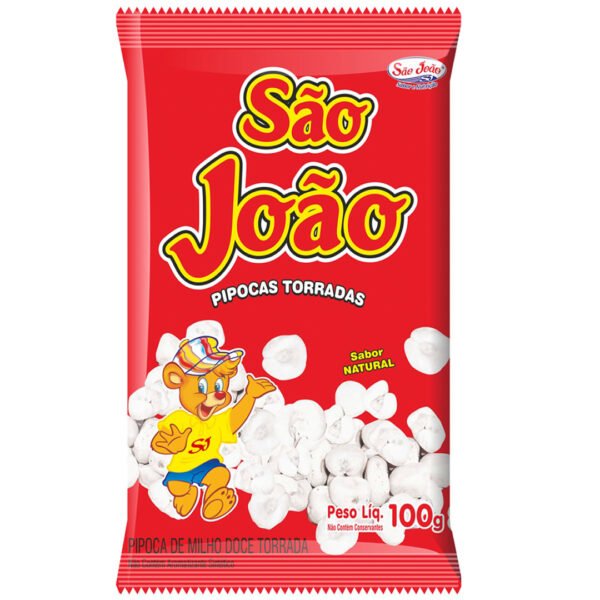 Pipoca Torrada Crocante doce 100g São João - Image 3